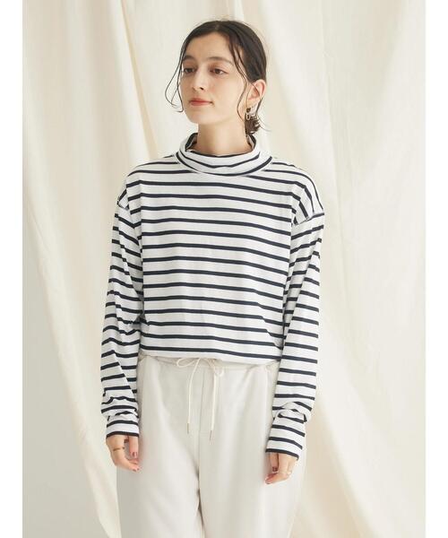 CRAFT STANDARD BOUTIQUE（クラフトスタンダードブティック）の「ハイネックインナーカットプルオーバー（Tシャツ/カットソー・レディース・その他9/ブラック/オフホワイト・FREE）」の16枚目の写真