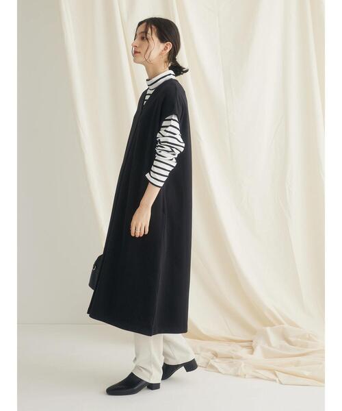 CRAFT STANDARD BOUTIQUE（クラフトスタンダードブティック）の「ハイネックインナーカットプルオーバー（Tシャツ/カットソー・レディース・その他9/ブラック/オフホワイト・FREE）」の19枚目の写真