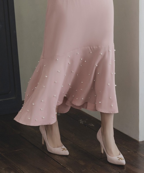 Julia Boutique(ジュリアブティック)の「パールデコマーメイドスカート/23578(スカート・レディース・ブラック/ピンク系/レッド系・ONE)」の9枚目の写真