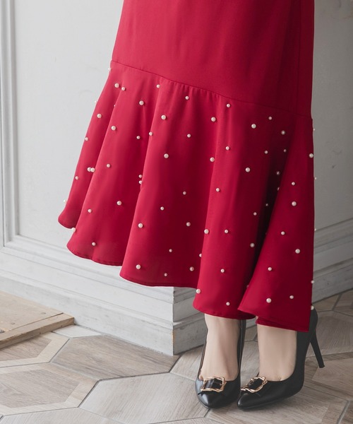 Julia Boutique(ジュリアブティック)の「パールデコマーメイドスカート/23578(スカート・レディース・ブラック/ピンク系/レッド系・ONE)」の13枚目の写真