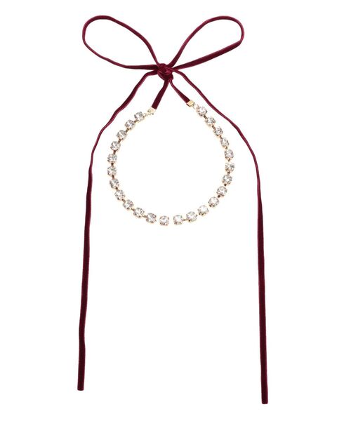 jouetie（ジュエティ）の「ビジューリボンチョーカー（ネックレス・レディース・ブラック/ボルドー・FREE）」の16枚目の写真