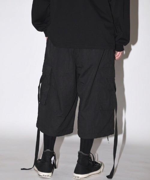 SUPERTHANKS(スーパーサンクス)の「リップストップ /カモフラージュ(迷彩)クロップド イージーパンツ(ユニセックス)Rebuilt field cropped trousers (Rip stop cloth) (Camo)(その他パンツ・メンズ・ブラック/ホワイト/カモフラージュ・M/L/S)」の11枚目の写真