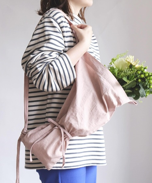 URBAN RESEARCH DOORS(アーバンリサーチドアーズ)の「『WEB限定』shesay 2WAYフラワーバッグ(エコバッグ/サブバッグ・レディース・ピンク/グレー・FREE)」の9枚目の写真