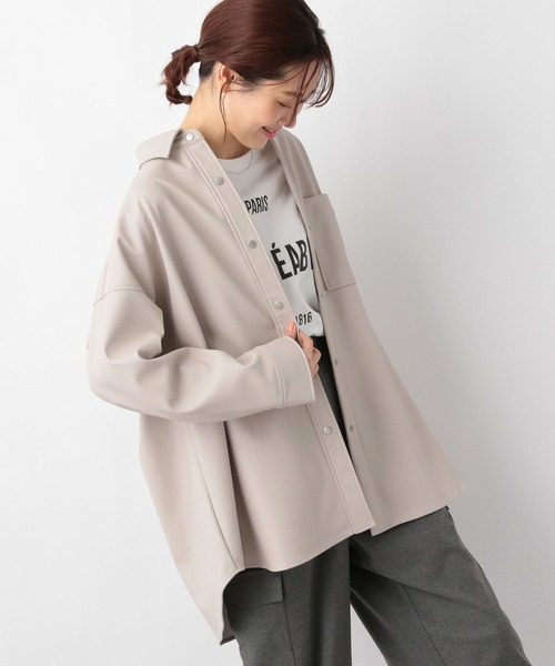 GLOBAL WORK（グローバルワーク）の「エコレザーシャツジャケット