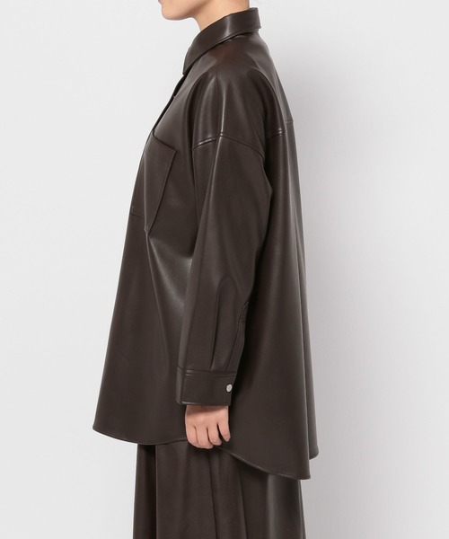 GLOBAL WORK（グローバルワーク）の「エコレザーシャツジャケット