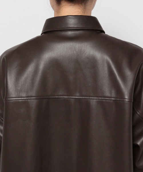 GLOBAL WORK（グローバルワーク）の「エコレザーシャツジャケット