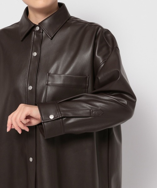 GLOBAL WORK（グローバルワーク）の「エコレザーシャツジャケット