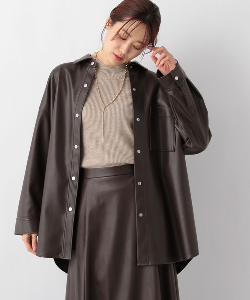 GLOBAL WORK（グローバルワーク）の「エコレザーシャツジャケット