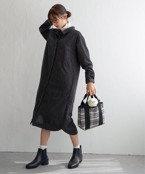 LBC(エルビーシー)の「コーデュロイワンピース(ワンピース・レディース・チャコールグレー/ブルー/オフホワイト・M/L)」の14枚目の写真