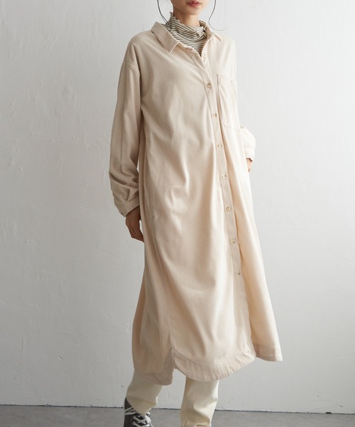 LBC(エルビーシー)の「コーデュロイワンピース(ワンピース・レディース・チャコールグレー/ブルー/オフホワイト・M/L)」の7枚目の写真