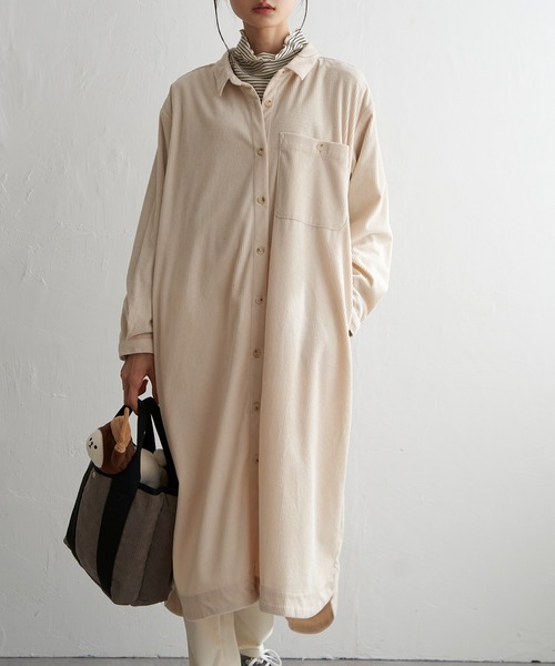 LBC(エルビーシー)の「コーデュロイワンピース(ワンピース・レディース・チャコールグレー/ブルー/オフホワイト・M/L)」の6枚目の写真