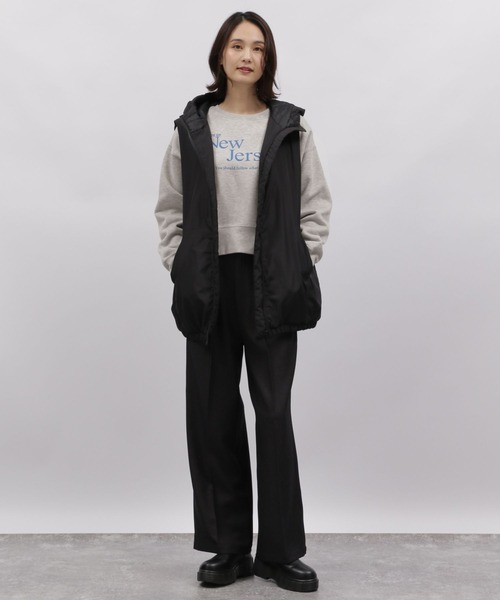 LAKOLE（ラコレ）の「レタリングPクロップドプルオーバー / 988619（スウェット・レディース・チャコールグレー/ヘザーグレー/オートミール・MEDIUM/SMALL）」の4枚目の写真