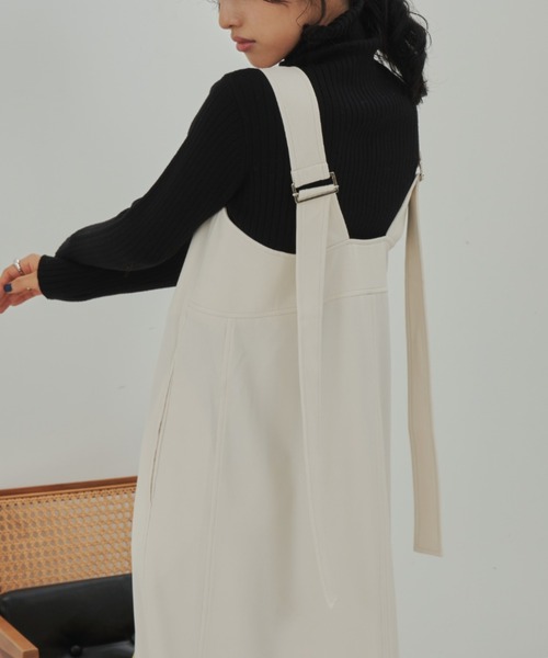 Aunt Marie's(アントマリーズ)の「Vネックジップジャンスカ(ジャンパースカート・レディース・ホワイト/ブラック・FREE)」の9枚目の写真