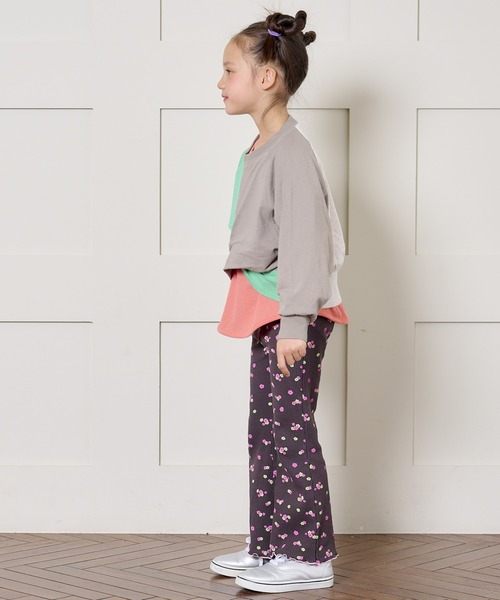 BIG FIELD（ビッグフィールド）の「ナガソデクロスロンT（90～150cm）（Tシャツ/カットソー・キッズ・グレー/パープル/チャコール/オフホワイト・100/110/130/140/120/90/150）」の16枚目の写真