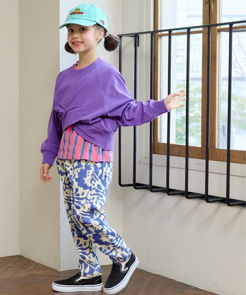 BIG FIELD（ビッグフィールド）の「ナガソデクロスロンT（90～150cm）（Tシャツ/カットソー・キッズ・グレー/パープル/チャコール/オフホワイト・100/110/130/140/120/90/150）」の20枚目の写真