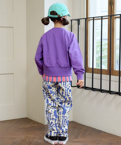 BIG FIELD（ビッグフィールド）の「ナガソデクロスロンT（90～150cm）（Tシャツ/カットソー・キッズ・グレー/パープル/チャコール/オフホワイト・100/110/130/140/120/90/150）」の22枚目の写真