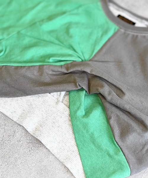 BIG FIELD（ビッグフィールド）の「ナガソデクロスロンT（90～150cm）（Tシャツ/カットソー・キッズ・グレー/パープル/チャコール/オフホワイト・100/110/130/140/120/90/150）」の11枚目の写真