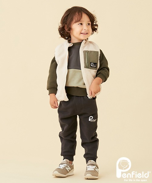 petit main（プティマイン）の「【Penfield】ボアベスト（ベスト・キッズ・モカ/アイボリー・S/L/M）」の14枚目の写真