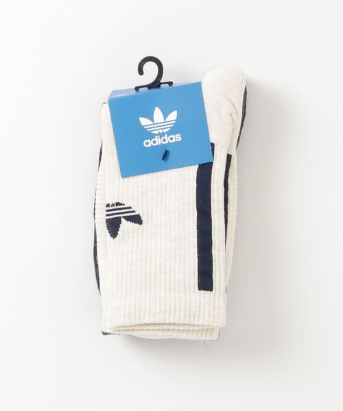 adidas(アディダス)の「トレフォイル プレミアム クルーソックス2足組 / アディダスオリジナルス adidas Originals(ソックス/靴下・メンズ・ホワイト/ホワイト×ブラック/ホワイト×ネイビー・X-LARGE/kids-XXL/SMALL/LARGE/MEDIUM)」の7枚目の写真