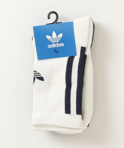 adidas(アディダス)の「トレフォイル プレミアム クルーソックス2足組 / アディダスオリジナルス adidas Originals(ソックス/靴下・メンズ・ホワイト/ホワイト×ブラック/ホワイト×ネイビー・X-LARGE/kids-XXL/SMALL/LARGE/MEDIUM)」の9枚目の写真
