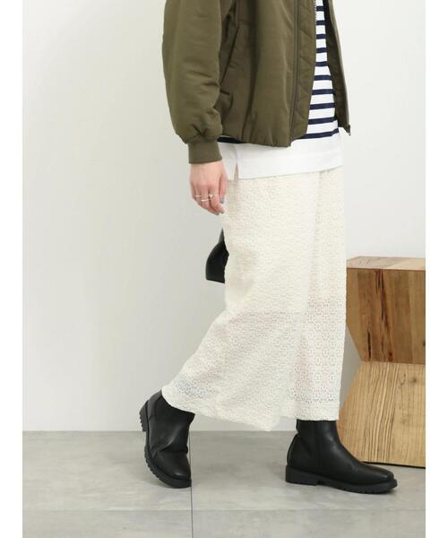 Samansa Mos2 blue（サマンサモスモスブルー）の「花柄ストレッチレースタイトスカート（スカート・レディース・ブラック/キナリ/サックスブルー・F）」の16枚目の写真