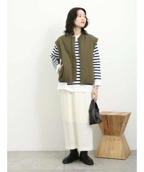 Samansa Mos2 blue（サマンサモスモスブルー）の「花柄ストレッチレースタイトスカート（スカート・レディース・ブラック/キナリ/サックスブルー・F）」の18枚目の写真