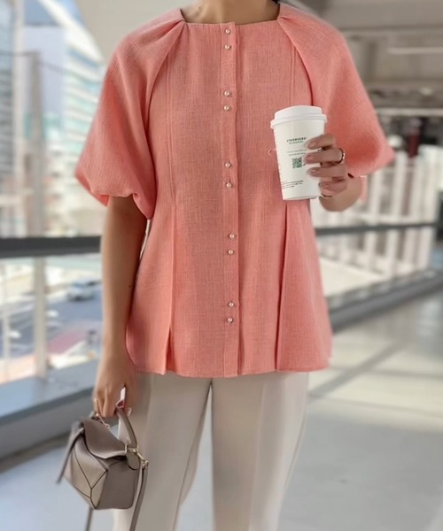 L'Or Summer Tweed Blouse ロル サマーツイードブラウス L'Or Summer Tweed Blouse ロル