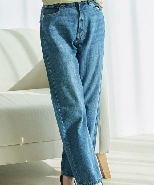 Jayro(ジャイロ)の「デニムストレートパンツ(デニムパンツ・レディース・ブルー/ブラック/サックスブルー・M)」の11枚目の写真