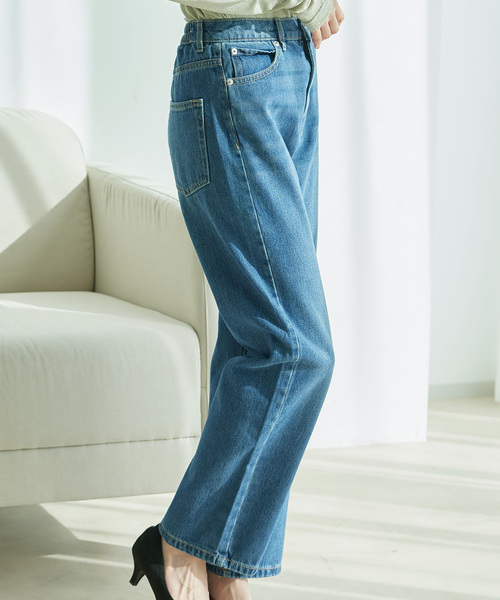 Jayro(ジャイロ)の「デニムストレートパンツ(デニムパンツ・レディース・ブルー/ブラック/サックスブルー・M)」の12枚目の写真