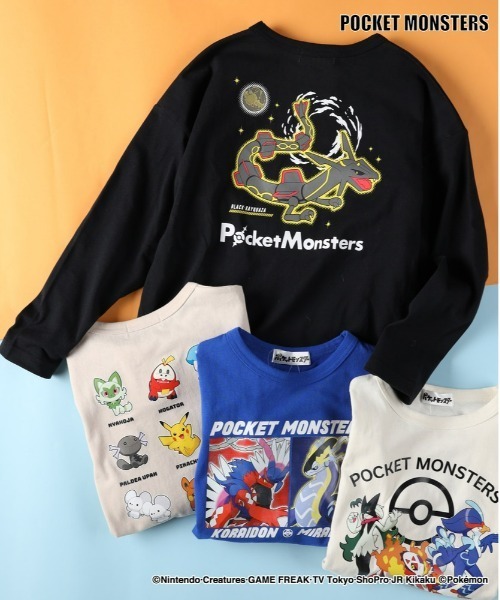 Right-on(ライトオン)の「【ポケモン】長袖Tシャツ(Tシャツ/カットソー・キッズ・ベージュ/ブラック/ブルー/ホワイト・130/140/120/110)」の2枚目の写真