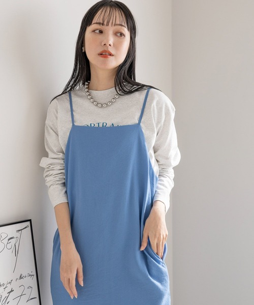 LOWRYS FARM(ローリーズファーム)の「スクエアキャミワンピース 991433(ワンピース・レディース・イエロー/チャコールグレー/ブルー/アイボリー/ブラック・FREE)」の22枚目の写真