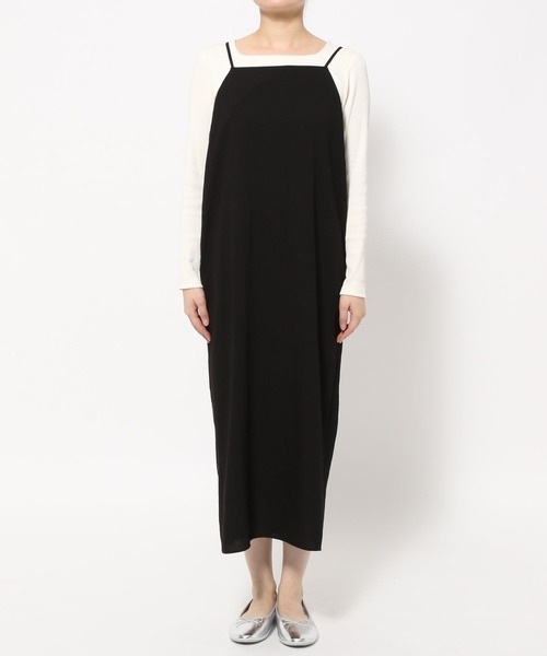 LOWRYS FARM(ローリーズファーム)の「スクエアキャミワンピース 991433(ワンピース・レディース・イエロー/チャコールグレー/ブルー/アイボリー/ブラック・FREE)」の15枚目の写真