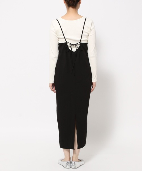 LOWRYS FARM(ローリーズファーム)の「スクエアキャミワンピース 991433(ワンピース・レディース・イエロー/チャコールグレー/ブルー/アイボリー/ブラック・FREE)」の13枚目の写真