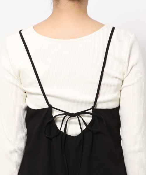 LOWRYS FARM(ローリーズファーム)の「スクエアキャミワンピース 991433(ワンピース・レディース・イエロー/チャコールグレー/ブルー/アイボリー/ブラック・FREE)」の12枚目の写真