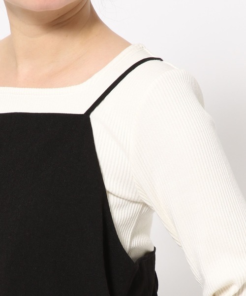 LOWRYS FARM(ローリーズファーム)の「スクエアキャミワンピース 991433(ワンピース・レディース・イエロー/チャコールグレー/ブルー/アイボリー/ブラック・FREE)」の10枚目の写真