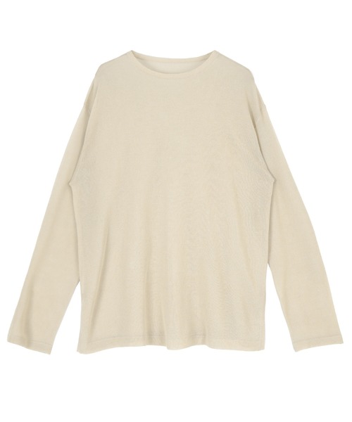 サイドスリットシアーニットプルオーバー（ニット/セーター