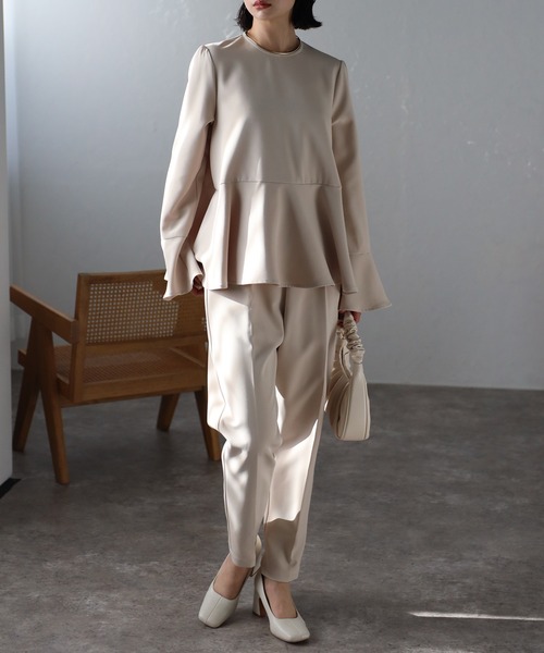 r.（アールドット）の「【セットアップ対応】フレアライン　ブラウス（シャツ/ブラウス・レディース・ベージュ/ブラック・FREE）」の20枚目の写真