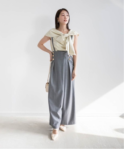 RANDA（ランダ）の「フラワースクエアミュールパンプス（パンプス・レディース・ベージュ/ブルー/アイボリー/ブラック・S/M/L/LL）」の13枚目の写真