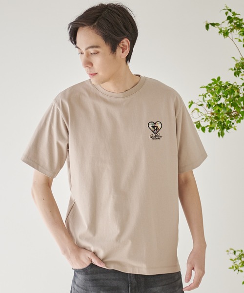 Arnold Palmer（アーノルドパーマー）の「ハートモチーフ シェア Tシャツ（Tシャツ/カットソー・レディース・ブラック/ホワイト/ライトベージュ・XS/LL/L/M/S）」の3枚目の写真