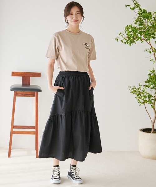 Arnold Palmer（アーノルドパーマー）の「ハートモチーフ シェア Tシャツ（Tシャツ/カットソー・レディース・ブラック/ホワイト/ライトベージュ・XS/LL/L/M/S）」の15枚目の写真