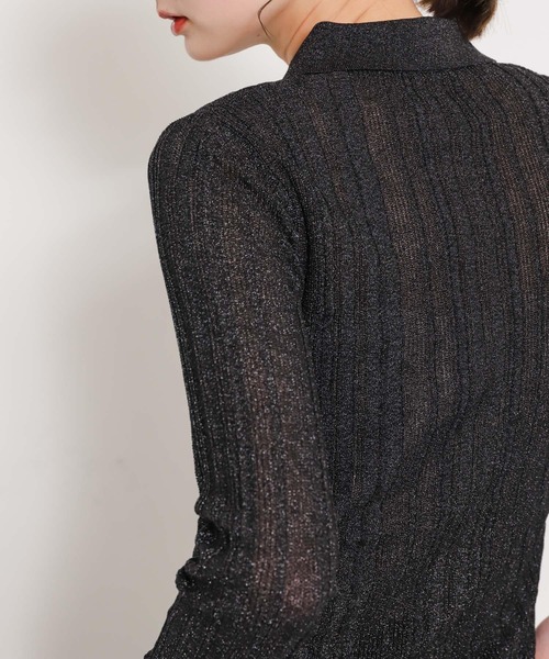 SENSE OF PLACE by URBAN RESEARCH（センスオブプレイスバイアーバンリサーチ）の「ランダムリブニットカーディガン（カーディガン/ボレロ・レディース・ピンク/アイボリー/ブラック・ONE）」の18枚目の写真