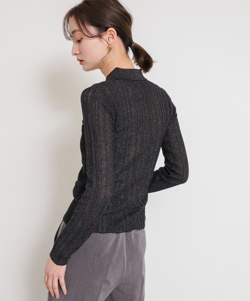 SENSE OF PLACE by URBAN RESEARCH（センスオブプレイスバイアーバンリサーチ）の「ランダムリブニットカーディガン（カーディガン/ボレロ・レディース・ピンク/アイボリー/ブラック・ONE）」の19枚目の写真