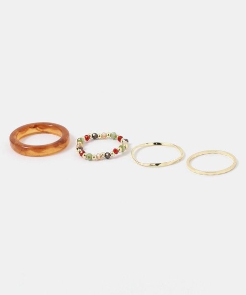 FOREVER 21(フォーエバー トゥエンティーワン)の「アソート4SETリング(リング・レディース・グリーン系その他6/ホワイト系その他2/ブラウン・FREE)」の2枚目の写真