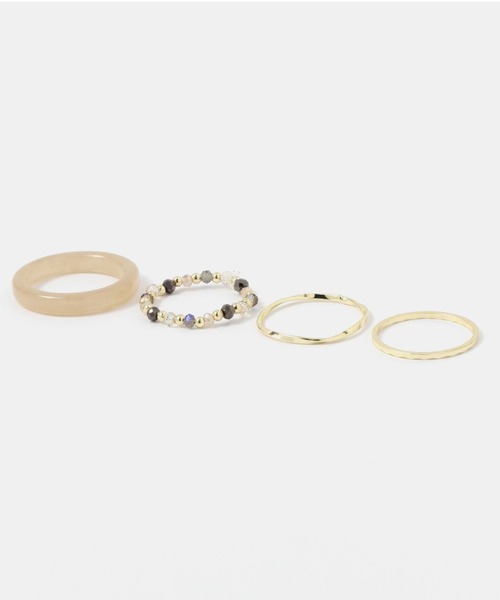 FOREVER 21(フォーエバー トゥエンティーワン)の「アソート4SETリング(リング・レディース・グリーン系その他6/ホワイト系その他2/ブラウン・FREE)」の1枚目の写真