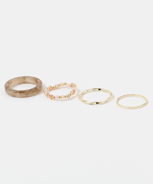 FOREVER 21(フォーエバー トゥエンティーワン)の「アソート4SETリング(リング・レディース・グリーン系その他6/ホワイト系その他2/ブラウン・FREE)」の3枚目の写真