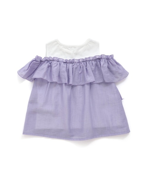JENNI love(ジェニィラブ)の「シアードッキングトップス(Tシャツ/カットソー・キッズ・アイボリー/ブラック/ラベンダー・130cm/140cm/150cm/160cm)」の20枚目の写真