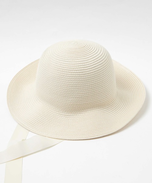 WEGO（ウィゴー）の「WEGO/リボン付き雑材ハット（ハット・レディース・オフホワイト/ナチュラル・FREE）」の9枚目の写真