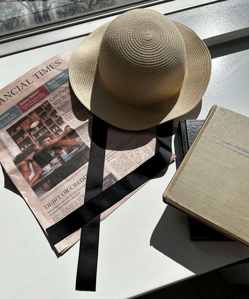 WEGO（ウィゴー）の「WEGO/リボン付き雑材ハット（ハット・レディース・オフホワイト/ナチュラル・FREE）」の8枚目の写真