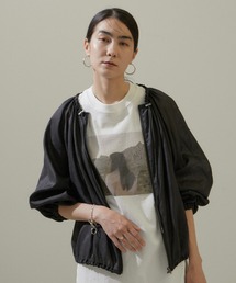SALON adam et rope' | シアーリネンギャザーブルゾン【洗える】(ブルゾン)