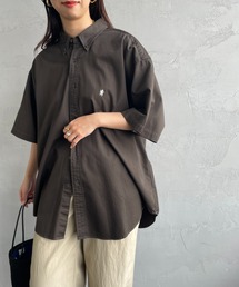 [GYMPHLEX/ジムフレックス] ボタンダウン ショートスリーブシャツ(コットンツイル)